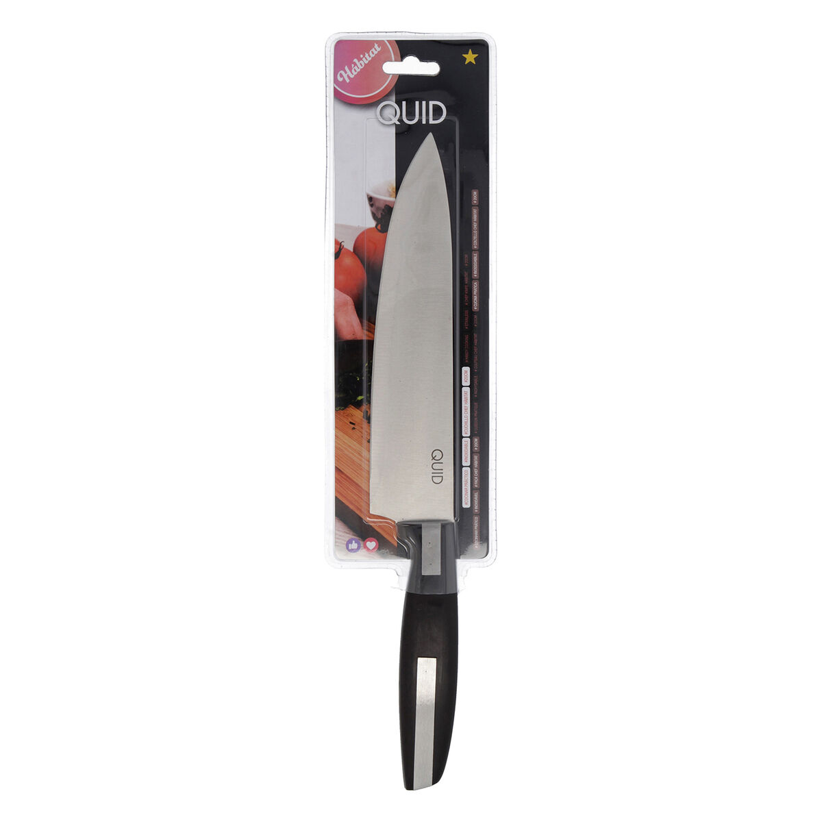Chef's knife Quid Habitat Černý Kov 20 cm (Pack 12x)